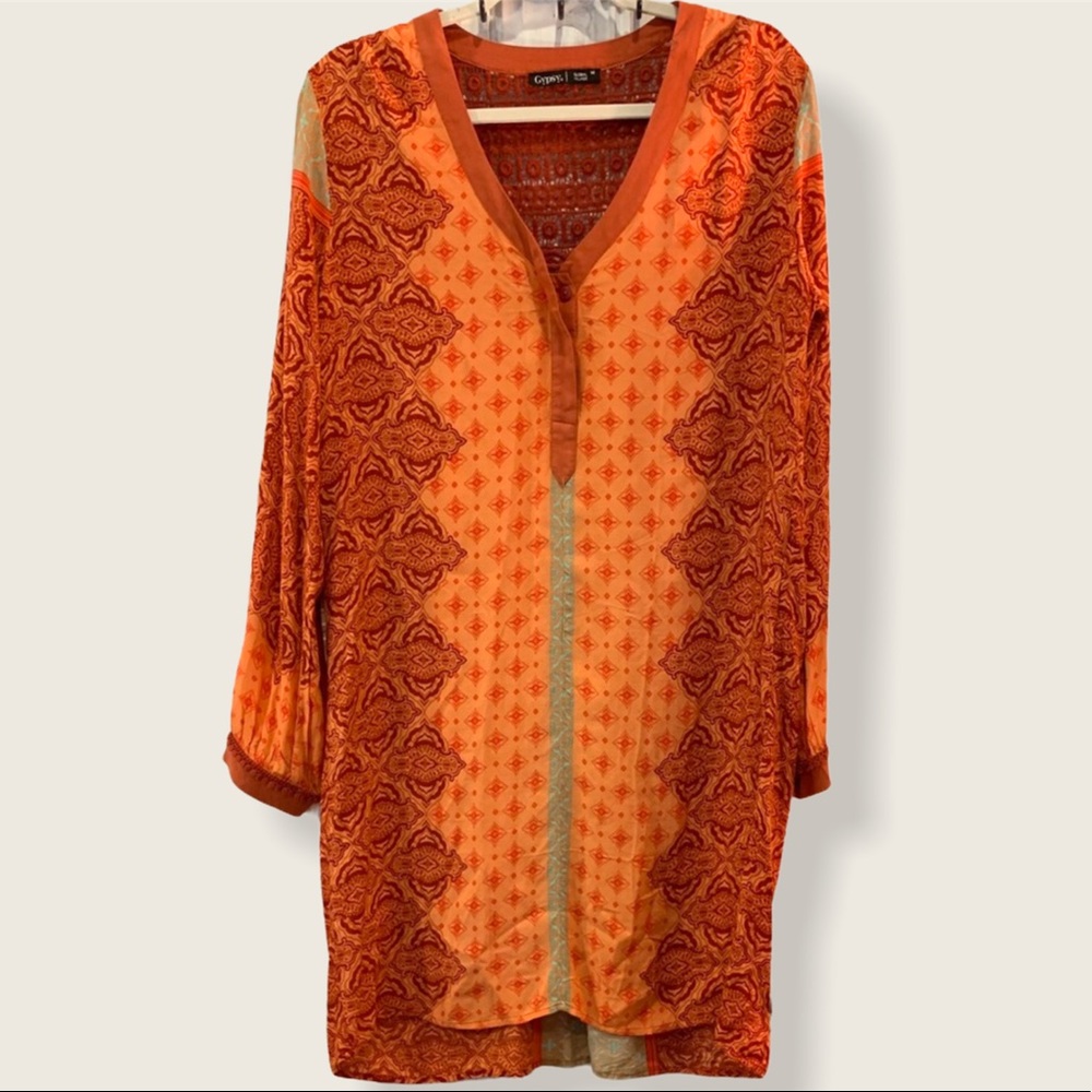 Gypsy Global Village ethnic print shift dress